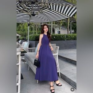 Haltered Dress in Purple